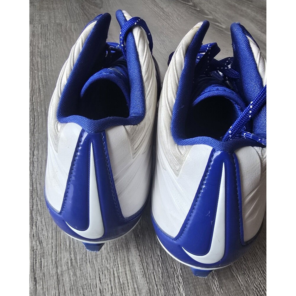 Nike Vapor Speed Football Cleats Mens 13 White BLUE Molded Low 668853-109 - Picture 4 of 11